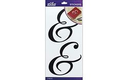 Sticko Elegant Black Foil Monogram Stickers-&, Other, Multicoloured, 0.25x10.79x22.22 cm