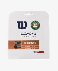 Luxilon Duo Power Roland Garros, WR830190116 Corda per Racchette da Tennis, Combinazione di ALU Power RG e NXT Power, Rosso/Naturale