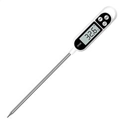 Euroxanty Professionele keukenthermometer, grillthermometer, naaldthermometer van roestvrij staal, thermometer voor elektronisch koken, digitale gastronomie thermometer