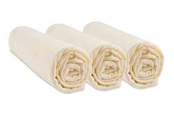Set van 3 hoeslakens, 70 x 160 cm, babybed, kinderbed, 70 x 160 cm, 100% biologisch katoen, ecru, rekbaar en ademend, gezonde slaap, merk Easy Dort | GOTS Oeko-Tex gecertificeerd | kwaliteit | Made in