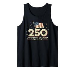 Patriotic 1776-2026 Bandiera americana invecchiata USA Canotta