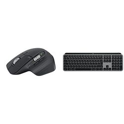 Logitech MX Master 3S - Wireless Performance Mouse & MX Keys Advanced Wireless Illuminated Keyboard for Mac, Backlit LED Keys, Bluetooth,USB-C, MacBook Pro,Macbook Air,iMac, iPad Compatible