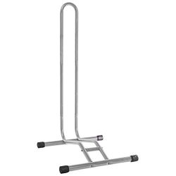 M-WAVE Easystand Premium-Supporto per Bicicletta, in Acciaio Inox, 12-29", Larghezza Pneumatici Fino a 2,50", Colore: Argento Unisex-Adulto