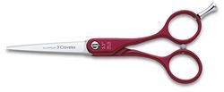 3 Claveles Duraluminio - Ciseaux à cranter pour coiffeurs, 5.5", couleur rouge