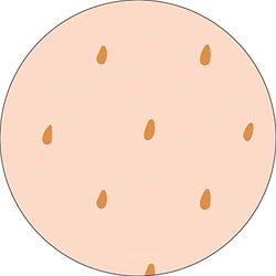 Bonateks, Round Digital Printed Mouse Pad, Non-Slip Base, for Office and Home, Diameter:22cm