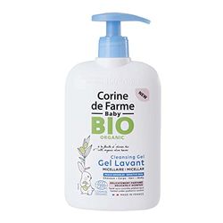 Corine de Farme - Micellär frontgel för kropp och doftande hår för spädbarn - certifierad ekologisk Ecocert - känslig hud, delikat hår - från födseln - 500 ml