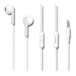 Qoltec In-ear hoofdtelefoon met microfoon, wit