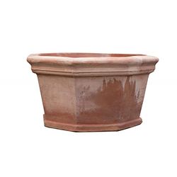 Biscottini Vasi terracotta grandi per piante 62x34x62 cm Made in Italy | Vaso grande da esterno artigianale