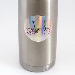 London Craftwork Elegant vinylklistermärke hopfällbar cykel 5 x 5 cm dekal