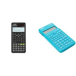 Casio fx-991ES PLUS 2 Calcolatrice Scientifica con 417 Funzioni e Display, Naturale & Fx-220Plus-2 Calcolatrice Scientifica, 181 Funzioni, Alimentazione A Batteria, Azzurro, ‎16.4 cm