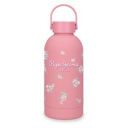 Pepe Jeans Abbey Botella de Acero Inoxidable Rosa 6,5x18,5x6,5 cms Acero Inoxidable by Joumma Bags