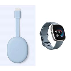 Google Chromecast + Fitbit Versa 4 Smartwatch