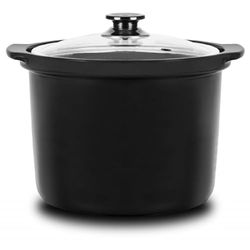 Cecotec Secchio in ceramica per una cottura lenta e bassa temperatura con il fornello GM programmabile. Con coperchio in vetro. Adatto per tutte le pentole programmabili da 6 litri. GM Pots Slowpot