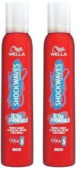 Wella Shockwaves Ultra Strong Hold Mousse, 200ml (Pack of 2)
