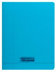 Calligraphe 18102C Un Cahier Agrafé Bleu (une Marque de Clairefontaine) - 17x22 cm - 48 Pages Grands Carreaux - Papier Blanc 90 g - Couverture Polypro Transparent