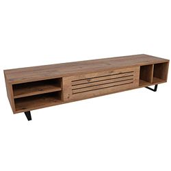 WELLHOME Banc TV effet pin, 160x35x40 cm