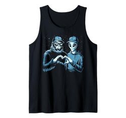 Bigfoot Alien Sasquatch - Selfie a forma di cuore Canotta