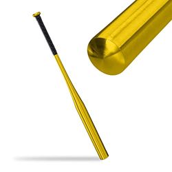 Relaxdays Mazza da Baseball in Alluminio, 86 x 5 cm, Bastone Leggero da Softball, Manico Antiscivolo, 34 Pollici, Dorato, 86 x 5 x 5 cm