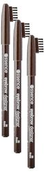 ESSENCE Eyebrow Designer lápiz de cejas 02 Brown (Paquete de 3)