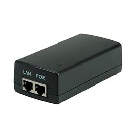 VALUE Gigabit PoE+ Injector, 30 W, Black