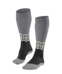 FALKE Sk2 Intermediate W Kh Lana Filo Funzionale Caldi Spessi, Calzini da sci Donna, Nero Black-Mix 6257, 37-38