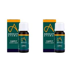 Absolute Aromas Cajeput Essential Oil Pure, Natural, Undiluted, Vegan and Cruelty-Free, for use in Diffusers and Aromatherapy Blends, 10 Millilitre (Pack of 2)