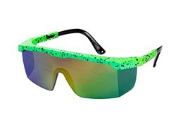 WILBERS & WILBERS - 80s skibril met spiegellens, skibril, feestbril voor carnaval