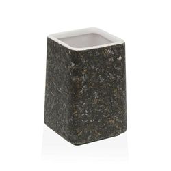 Versa Tandborsthållare svart keramisk plast 7 x 10 x 7 cm