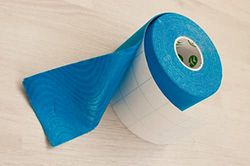 POWERSHOT Kinetic Tape - Couleur AU Choix - Produit médical - Traitement des traumatismes - Bandage de Maintien (Bleu)