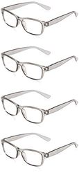 The Reading Glasses Company Grigio Lettori Valore 4 Pacco Uomo Donna Rrrr77-7 +1,00 - 88 Gr