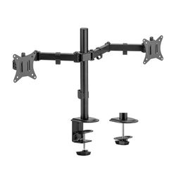 AISENS - DT32TSR-149 - Soporte de Mesa Eco Giratorio E Inclinable para Monitor/TV 9Kg (3 Pivotes, 2 Brazos) de 17-32, Negro