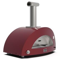 Alfa Forni Barbecue à gaz de la marque modèle moderne 3 Pizze ibrido Antique Red