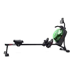 Sunny Health & Fitness Vogatore ad acqua Elite con serbatoio verticale ad alta resistenza, verde - SF-RW522017GRN