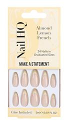 Nail HQ Almond Lemon French Nails (24 Pieces)