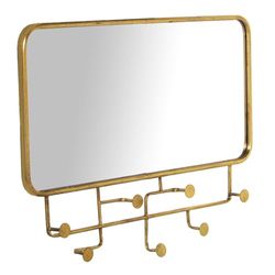 Alexandra House Living Porte-Manteau Mural doré en métal 80 x 6,5 x 61 cm