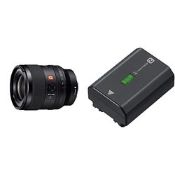 Sony SEL-35F14GM - Obiettivo Grandangolare a Focale Fissa 35mm F1.4, Serie G-Master, Mirrorless Full-Frame & NP-FZ100 - Batteria originale ricaricabile per Fotocamere Alpha 6600, 7C, 7M3