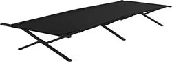 C.A.O. - Letto da campo Comfort XL in telaio in acciaio + gambe in acciaio + tela 600 x 300D Oxford poliestere - Colore Nero - Lunghezza 218 cm - Larghezza 100 cm - Altezza 50 cm