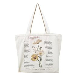 BROADREAM Draagtas, Draagtassen Dames, Boodschappentas, Schoudertas Stoffen Tas, Katoenen Tas, Jute Tas, Met Vintage Print, Canvas Tote Bag om te winkelen School
