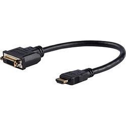 StarTech.com Adapter voor HDMI mannelijk naar DVI vrouwelijk - 20 cm - 1080p DVI-D geslachtswisselaarkabel (HDDVIMF8IN)