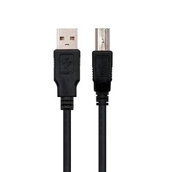 Ewent USB 2.0-printerkabel, zwart, 1 meter, type A-stekker naar type B-connector, 2 x AWG 30 koper