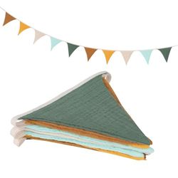 AiQInu Fanions Guirlande, Guirlande de Fanions pour Chambre d'enfant en Tissu, Bannière De Drapeau À Suspendre pour Chambre à Coucher, Fêtes d'anniversaire ou Décoration de Mariage