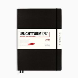 LEUCHTTURM1917 367584 Agenda diaria Master (A4+) 2024, negro, alemán, 12 meses