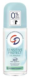 CD Deo Roll-On "Sensitive Protect", 1 x 50 ml, deodorant utan aluminiumsalter och utan alkohol, långvarigt skydd för 48 h, vegansk hudvårdsprodukt, lämplig för känslig hud