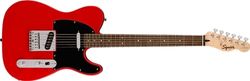 Squier by Fender Sonic Telecaster, Guitare Electrique, Touche en Laurier, Plaque de Protection Noire, Rouge Torino