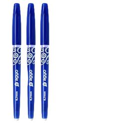 Agyo Niebieskie wymazywalne długopisy żelowe 0,7 mm – 3 sztuki – tusz termoczuły – pisanie do ponownego pisania, klips oszczędzający kieszeń, ergonomiczny uchwyt, szybkie schnięcie
