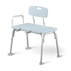 Medline Tub Transfer Bench with Microban Protection, for Use as A Shower Bench or Bath Seat, Light Blue