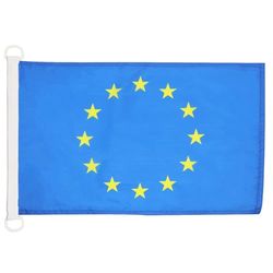 AZ FLAG - Drapeau Europe - 45x30 cm - Pavillon Nautique Européen - Union Européenne - Ue Spécial Bateau Et Extérieur En Maille Bloquée Avec Anneaux Plastiques Intégrés - 30g