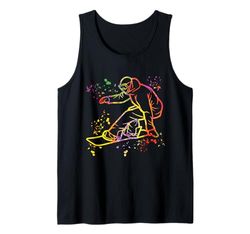 Snowboarder Snowboard Colorato Snowboard Canotta