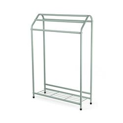 Compactor Freestanding Bathroom Towel Holder Rail, Metal, 60.8 x 20 x 86.5cm, Grena Range, Green, RAN10859