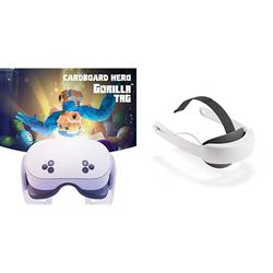 Meta Quest 3S 128 GB - Gorilla Tag Cardboard Headset + Correa Elite con batería